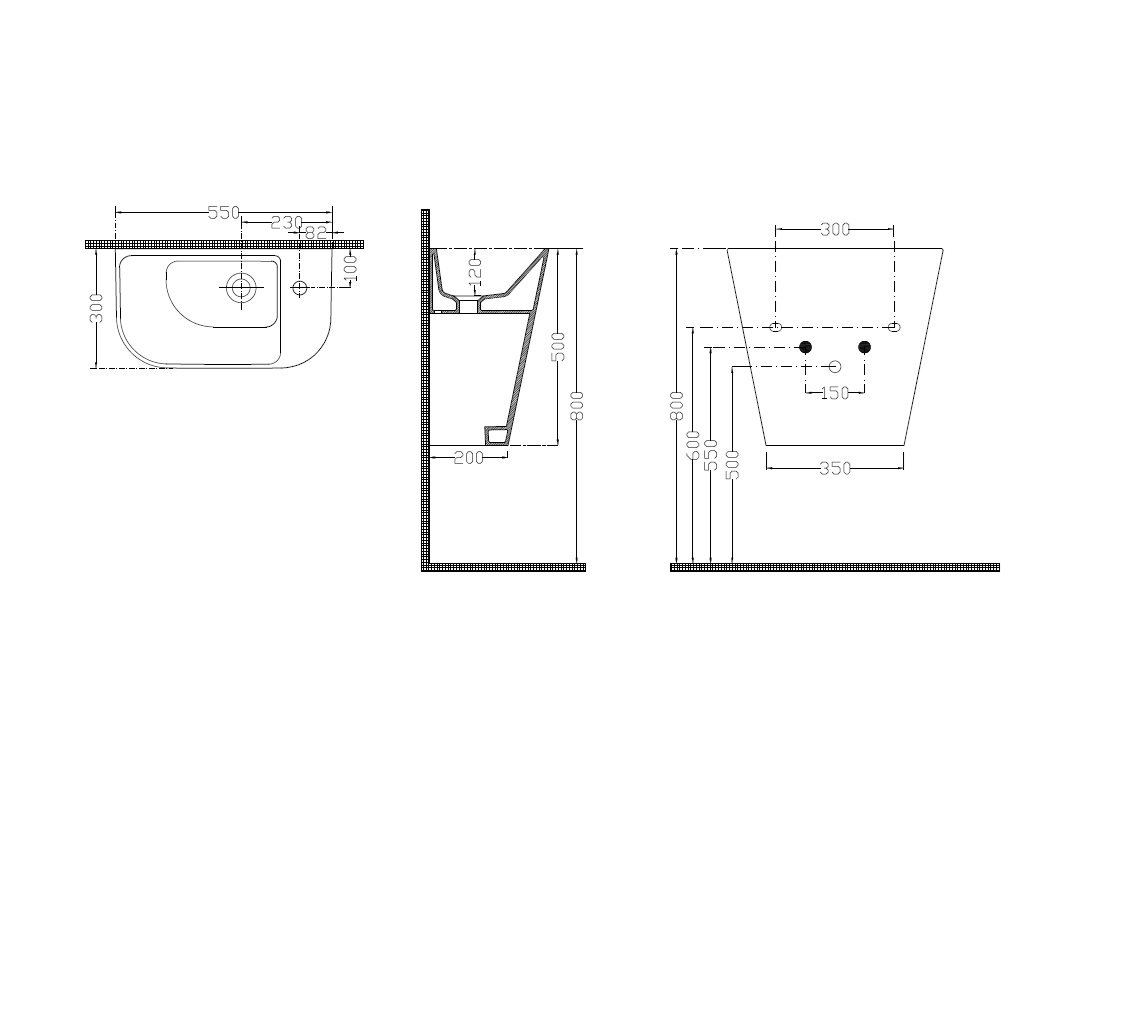 Vilarte by Dura Lena umywalka 56x32 cm prostokątna biała 5880
