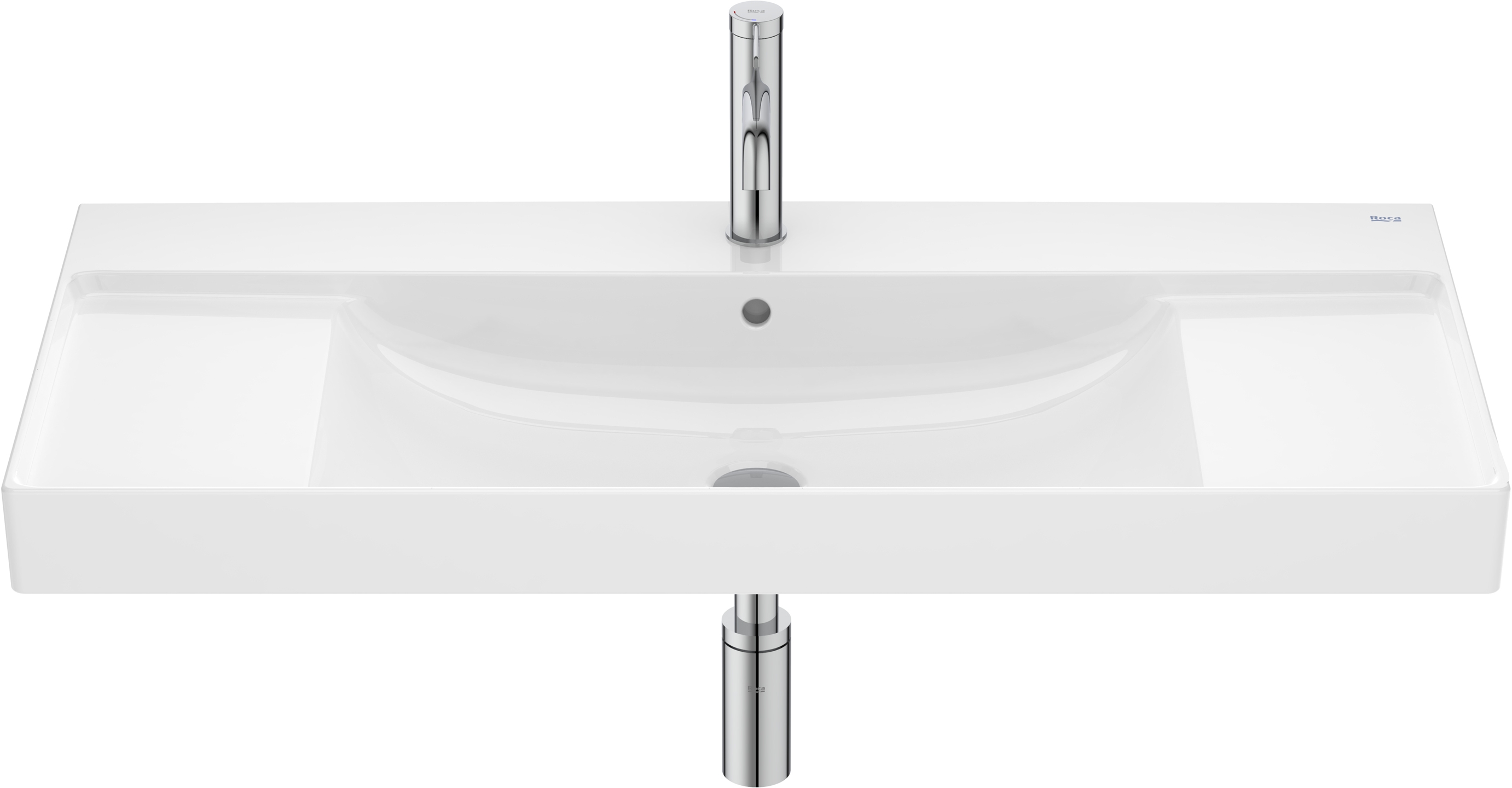 Roca Ona umywalka 100x46 cm prostokątna ścienna biała A32768AS00