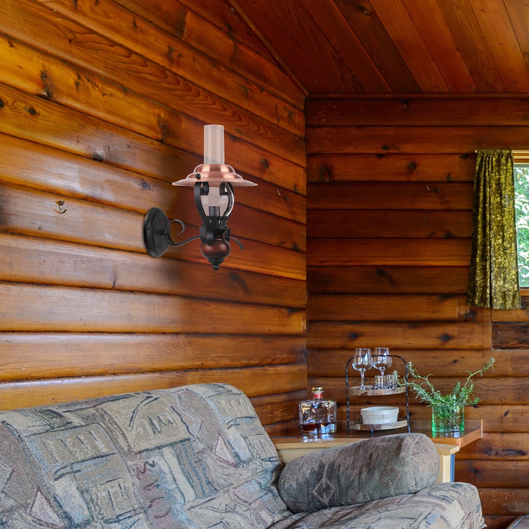 Rabalux Enna kinkiet 1x40W czarny/przezroczysty 7868