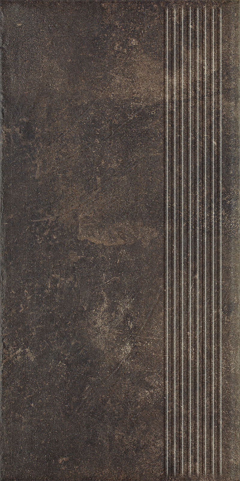 Paradyż Scandiano stopnica 30x60 cm prosta STR brązowy mat