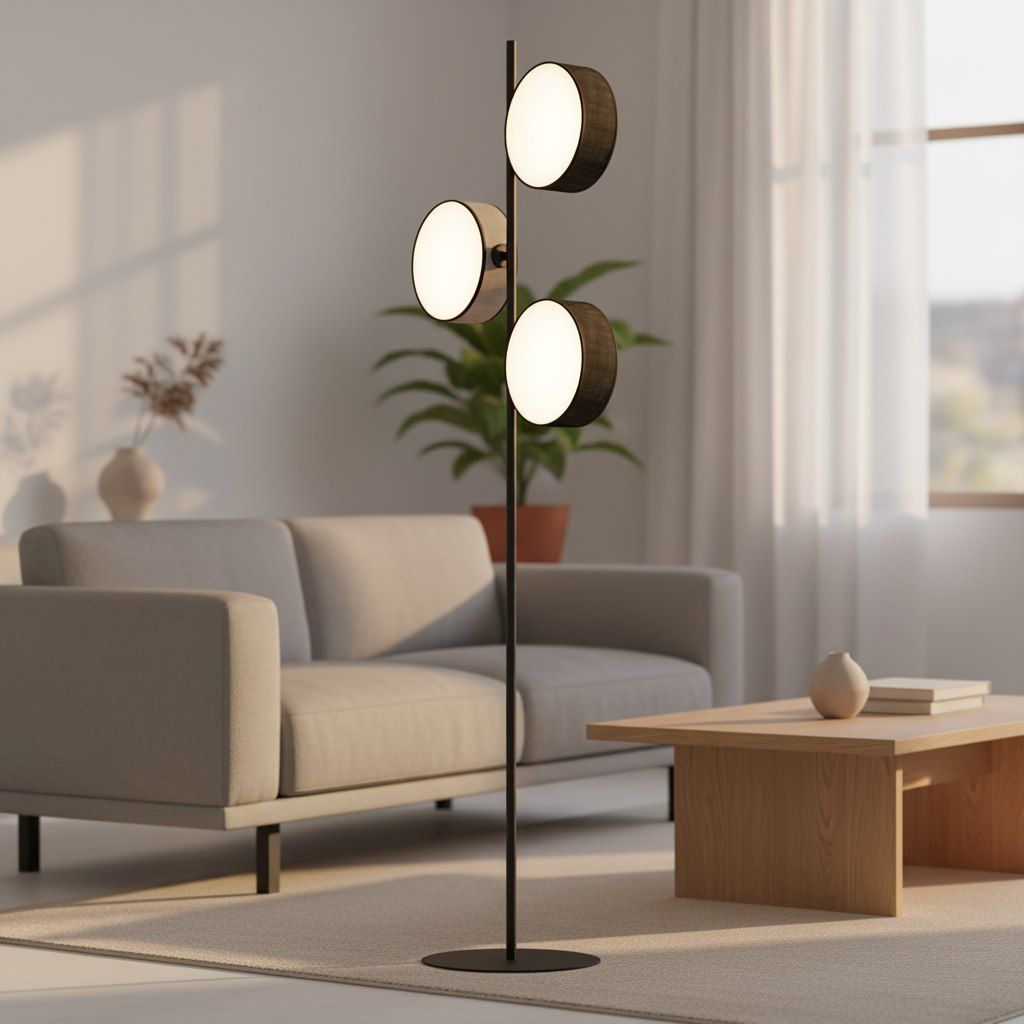 Emibig Drumz lampa stojąca 3x10 W czarna/szara 1567/LP3