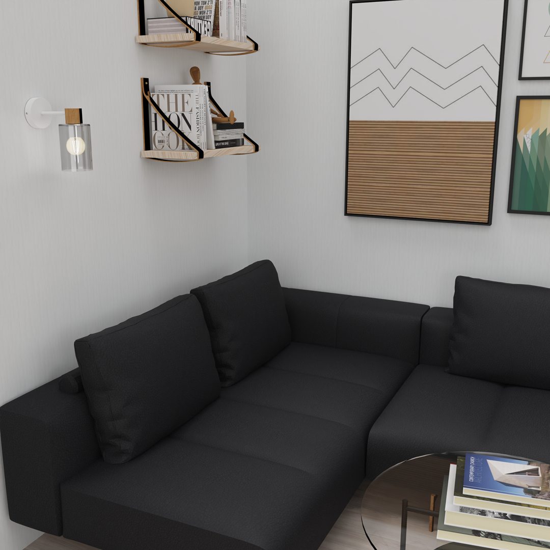 Milagro Madera kinkiet 1x60W biały/drewno MLP8553