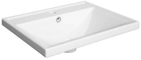 Defra Barcelona umywalka 50x40 cm prostokątna meblowa biała 2420 - Wysyłka w 24h