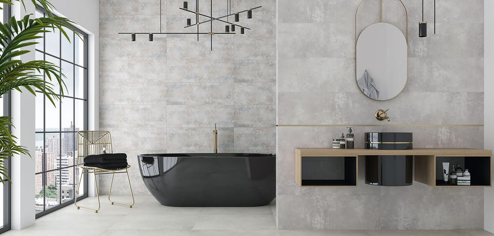 Paradyż Industrial Chic płytka ścienna 29,8x89,8 cm grafitowy mat