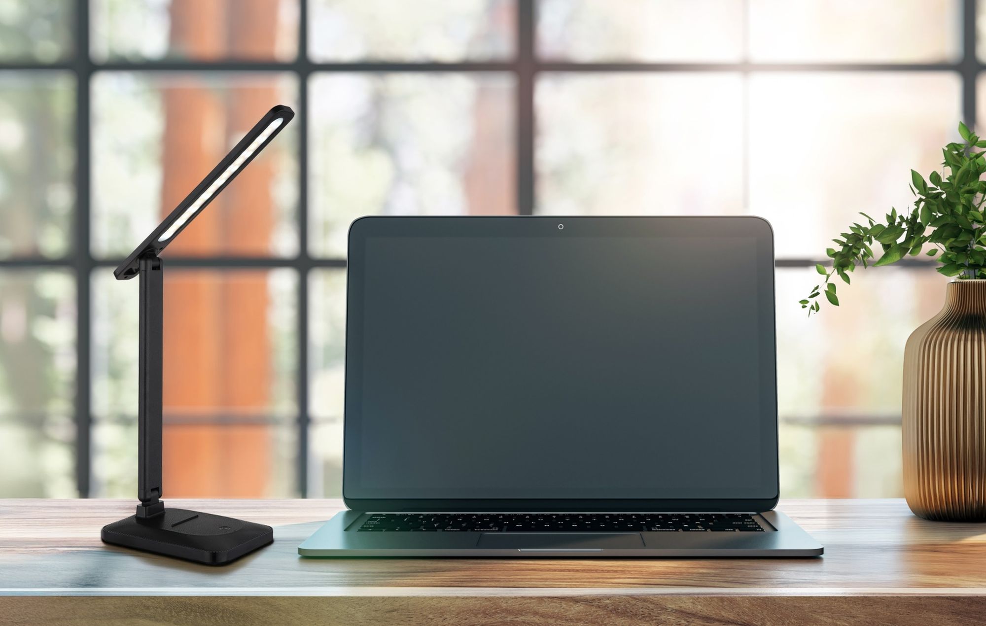 Globo Lighting Lorna lampa biurkowa 1x3 W czarna-opal 58481S