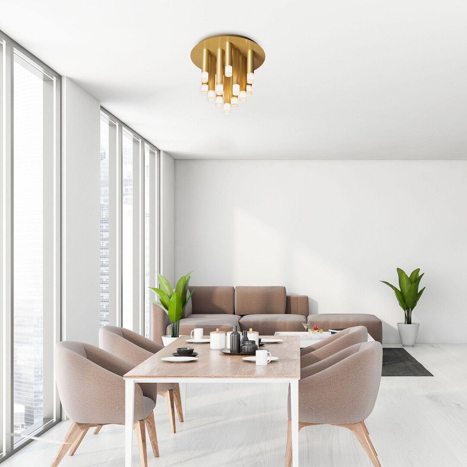 Rabalux Ramira lampa podsufitowa 13x5 W przezroczysta-złota 71355