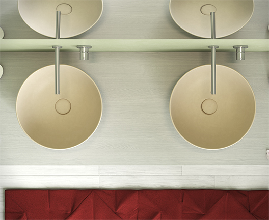 Globo T-Egde umywalka 37x37 cm okrągła nablatowa biała B6T37.BI