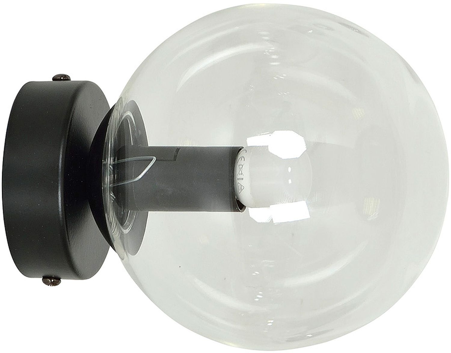 Emibig Rossi kinkiet 1x10 W czarny-przezroczysty 874/K1