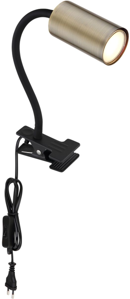 Globo Lighting Robby lampa biurkowa 1x25W czarny/mosiądz 57911KM