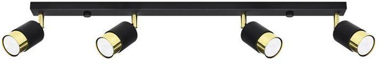 Sollux Lighting Nero 4 lampa podsufitowa 4x40W czarna/złota SL.1072