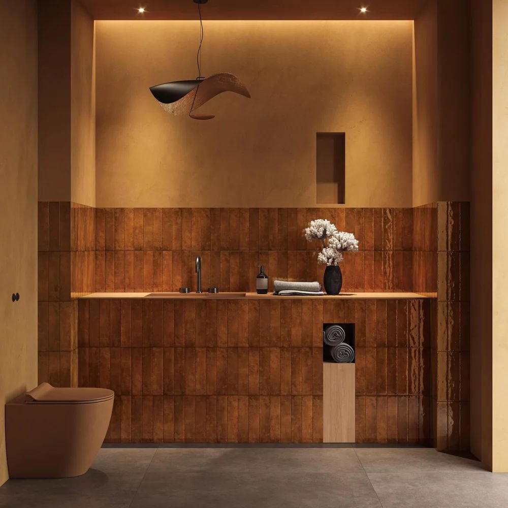 Paradyż Monpelli płytka ścienna 29,8x6,5 cm brązowa