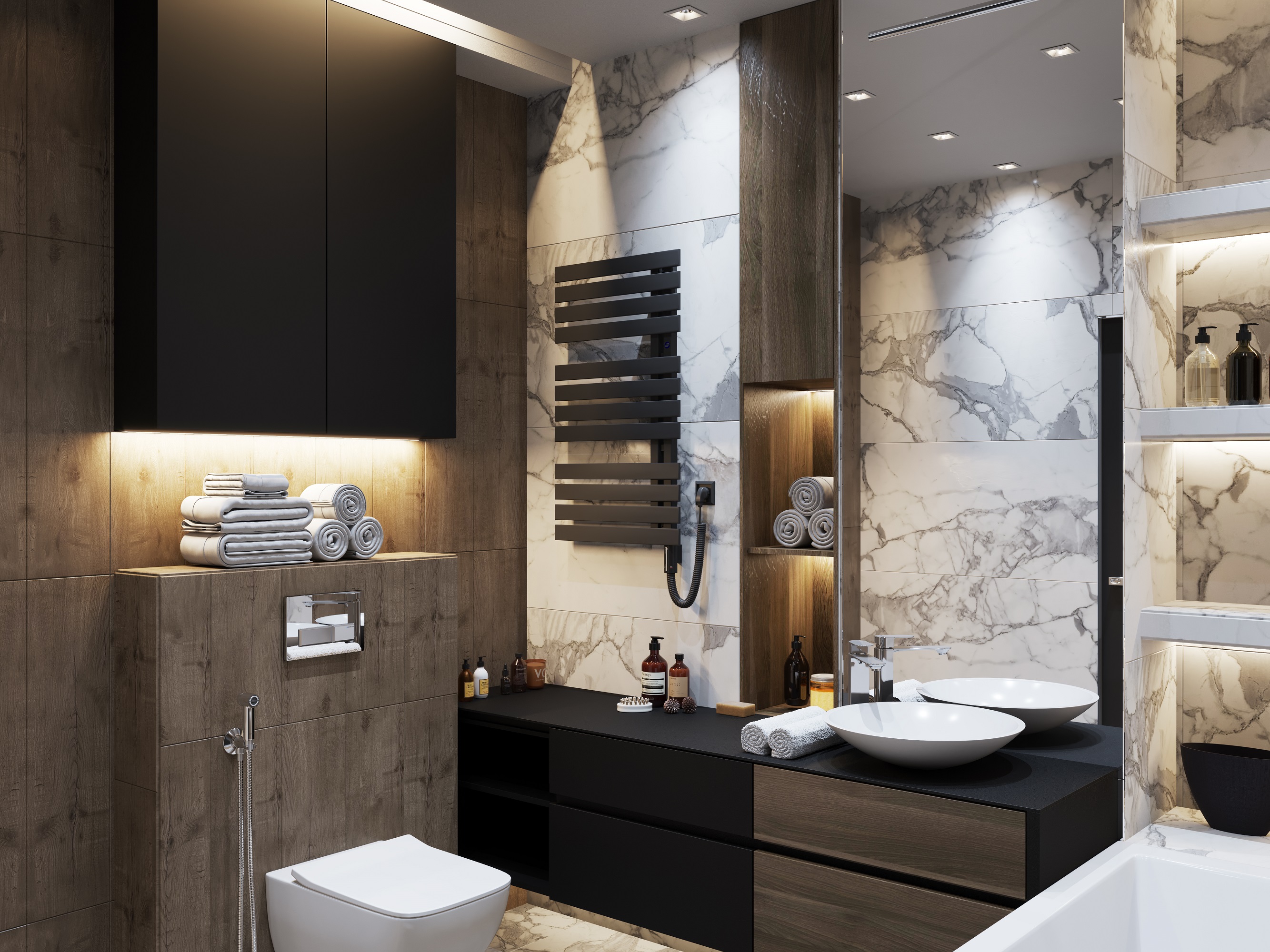 Instal Projekt Pop Star Electro grzejnik elektryczny 119x50 cm czarny mat POPSE-50/120C31+GH-06C2 - Wysyłka w 24h