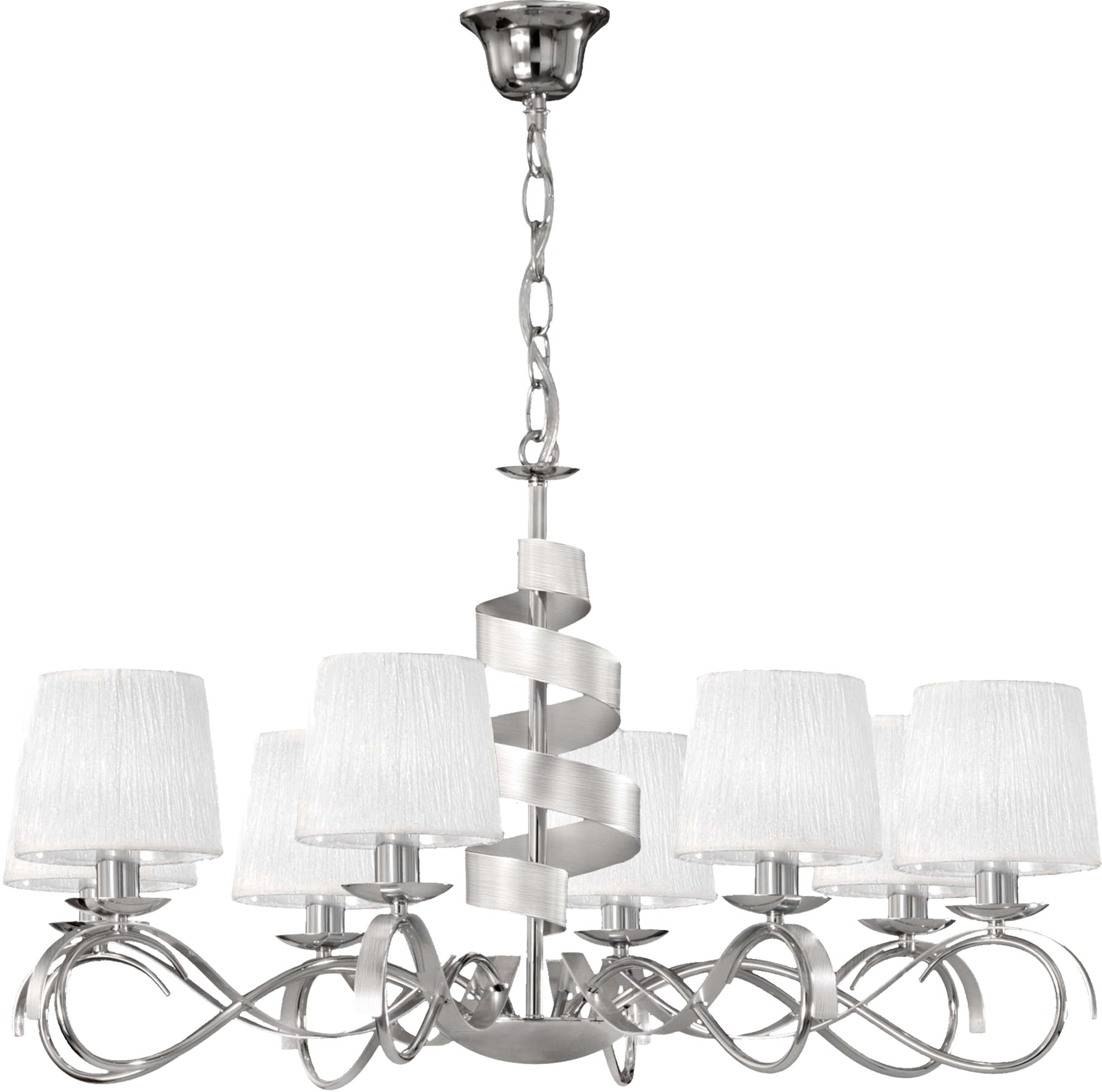 Candellux Denis lampa wisząca 8x40W chrom/biały 38-23452