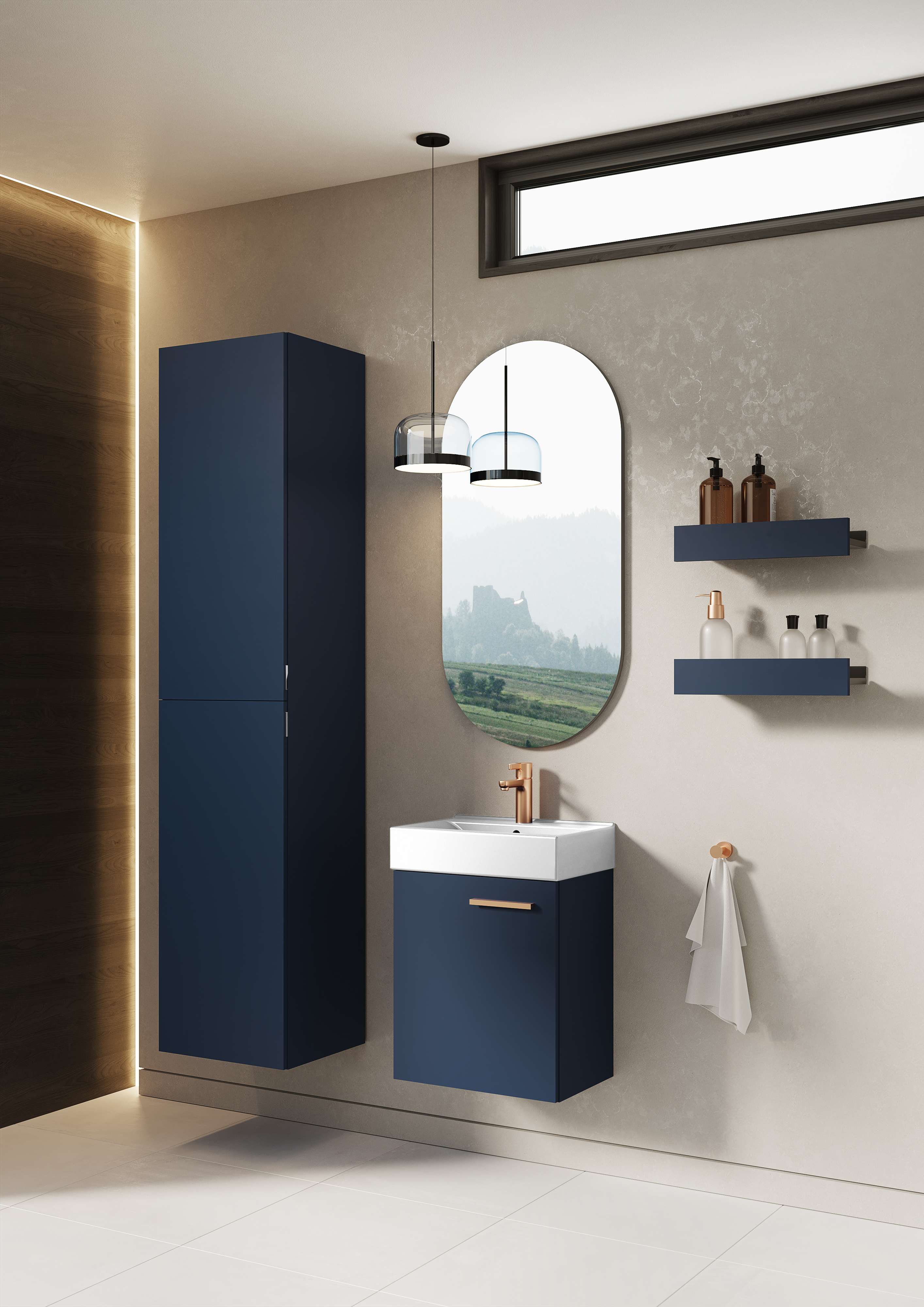 Elita For All półka 40 cm navy blue matt RE130400067030