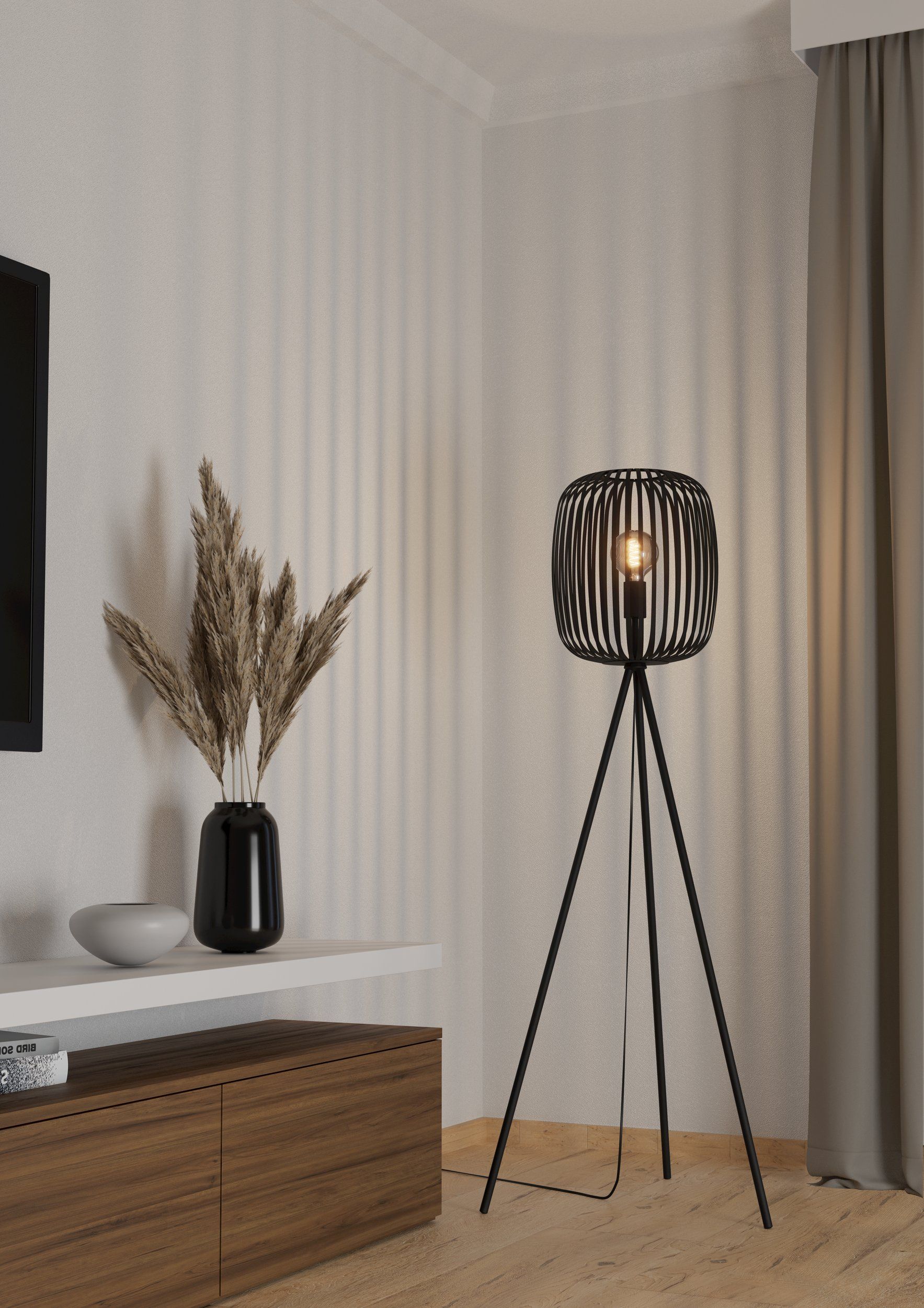 Eglo Romazzina lampa stojąca 1x40 W czarna 900522