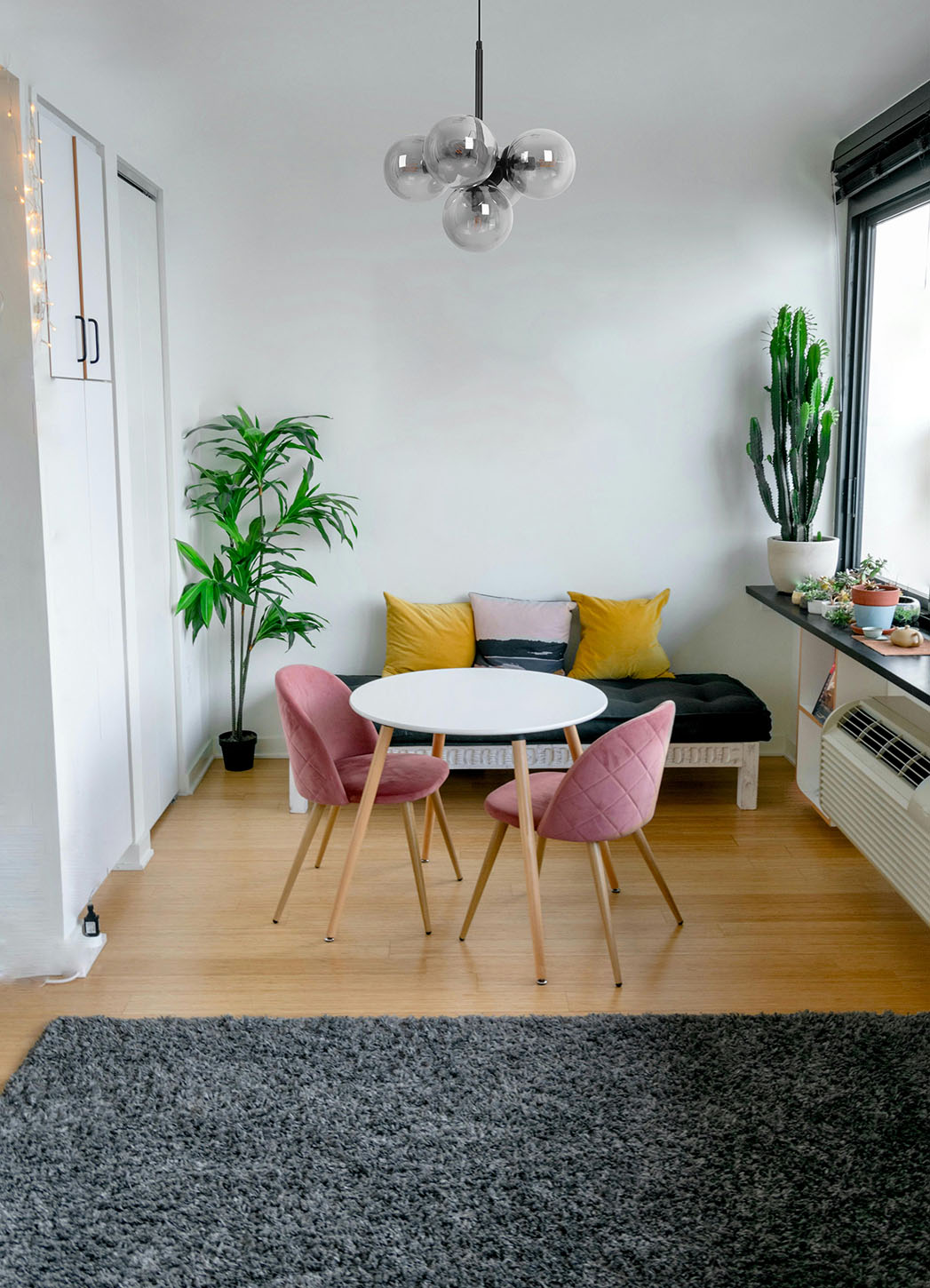 Kaja Megan lampa wisząca 5x10 W czarna-grafitowa K-5365