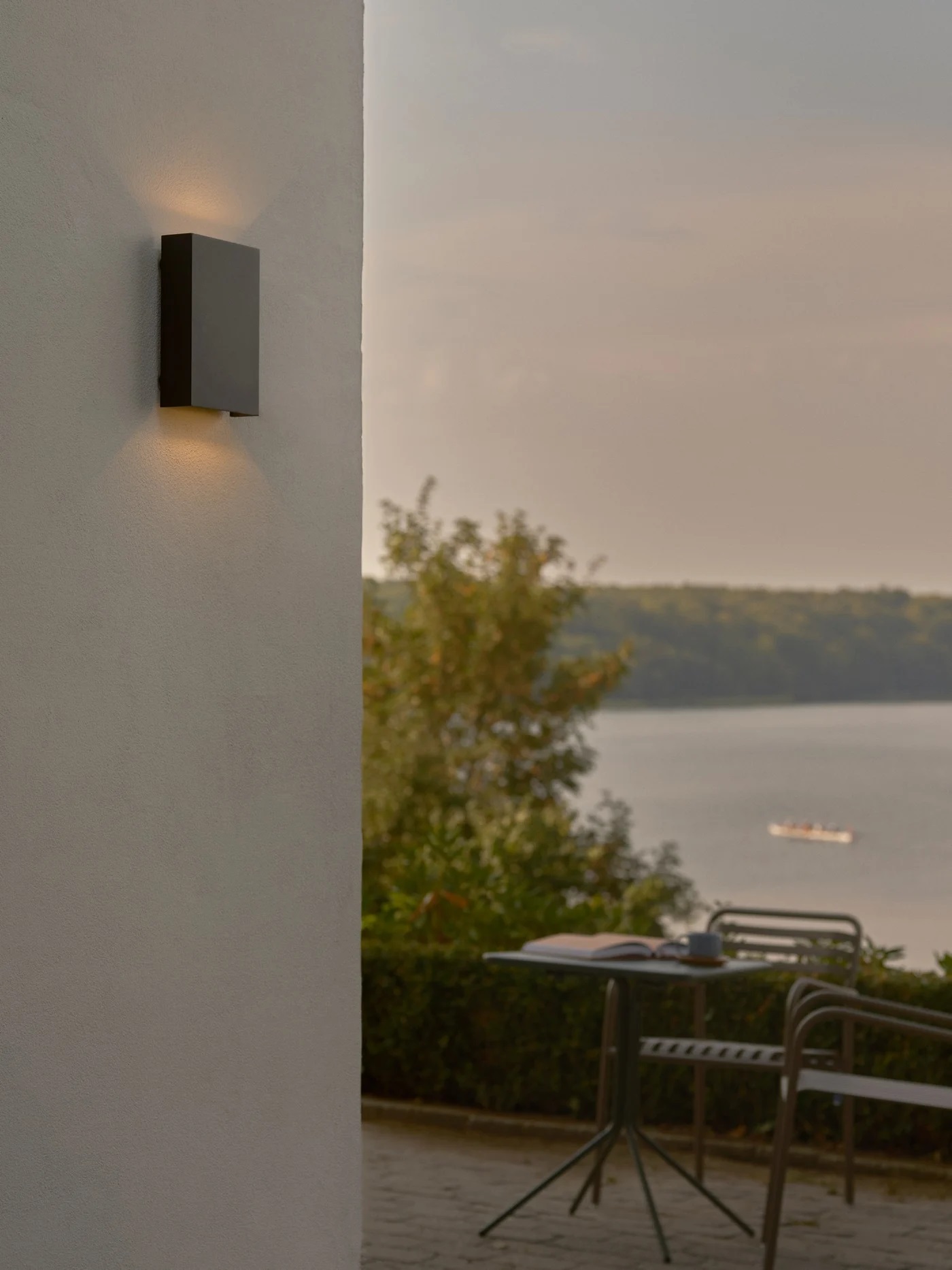 Nordlux Fold kinkiet zewnętrzny 2x5 W czarny nadmorski 2518041203