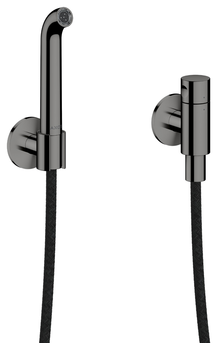 Axor One zestaw słuchawki bidetowej podtynkowy czarny chrom polerowany 48655330