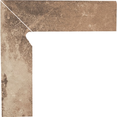 Paradyż Scandiano cokół podłogowy 8,1x30 cm lewy dwuelementowy ochra