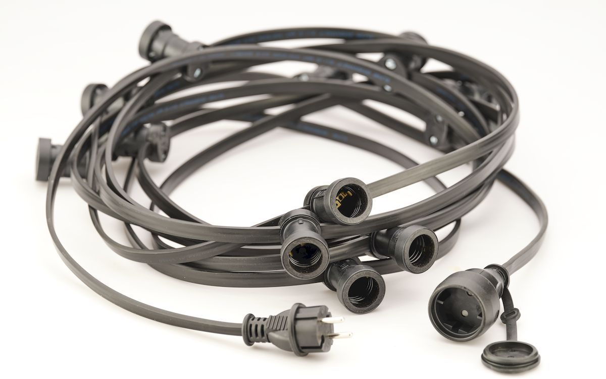 TK Lighting Girlanda girlanda zewnętrzna 12x15 W czarna 4390