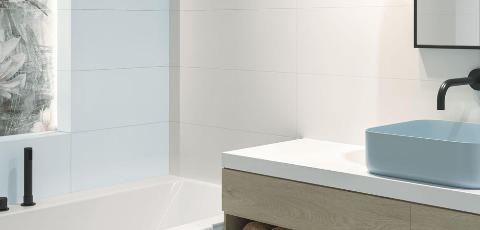 Paradyż Amelia płytka ścienna 25x75 cm biała