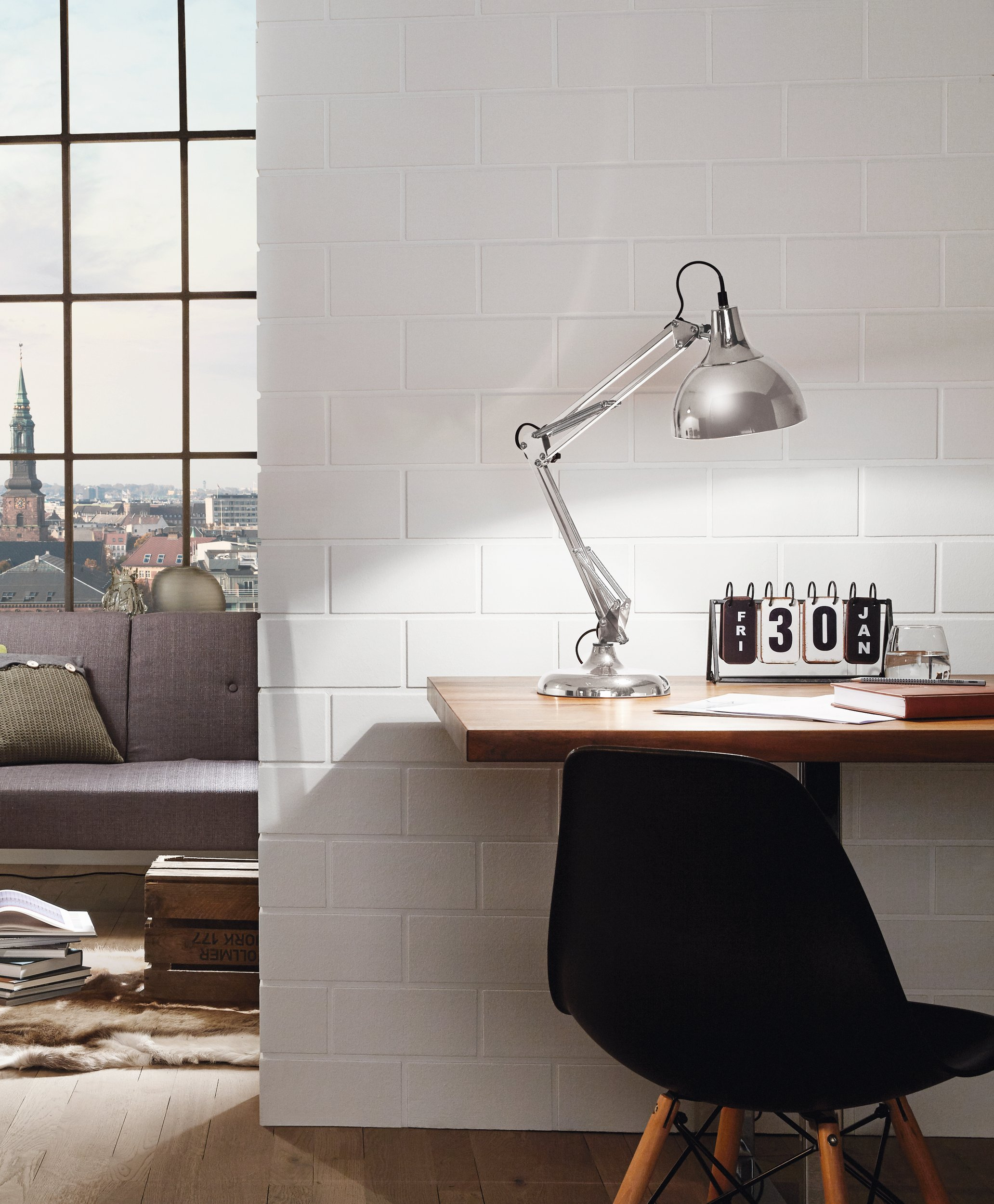 Eglo Borgillio lampa biurkowa 1x40 W chrom 94702