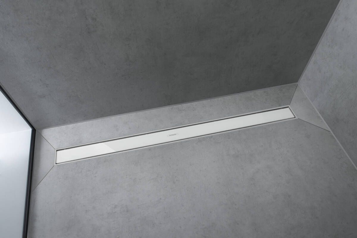 Hansgrohe Raindrain Match element zewnętrzny odpływu 80 cm liniowy biały mat 56038700