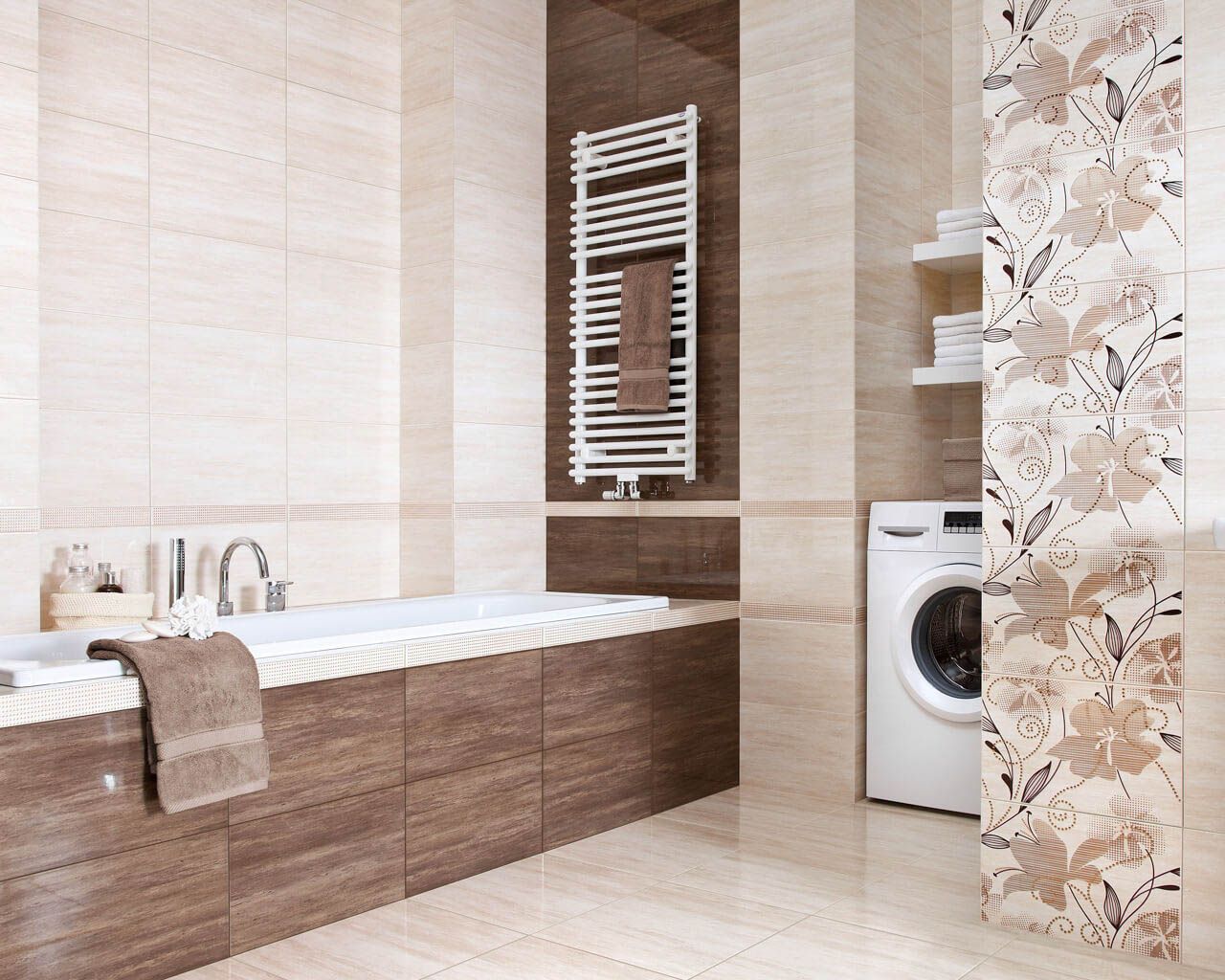 Paradyż Doppia dekor ścienny 25x40 cm B beżowy połysk - Wysyłka w 24h