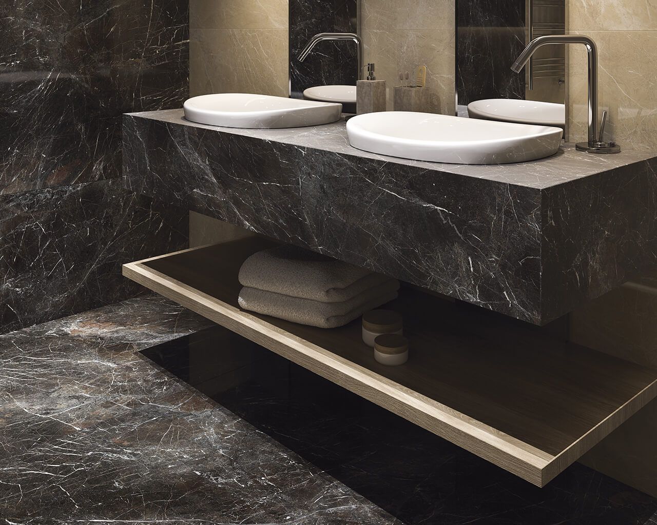 Paradyż Tosi płytka ścienno-podłogowa 59,8x119,8 cm brązowy poler