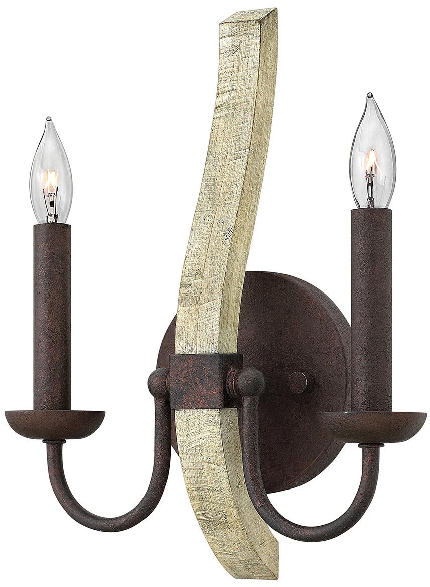 Elstead Lighting Middlefield kinkiet 2x60 W rdzawe żelazo HK-MIDDLEFIELD2