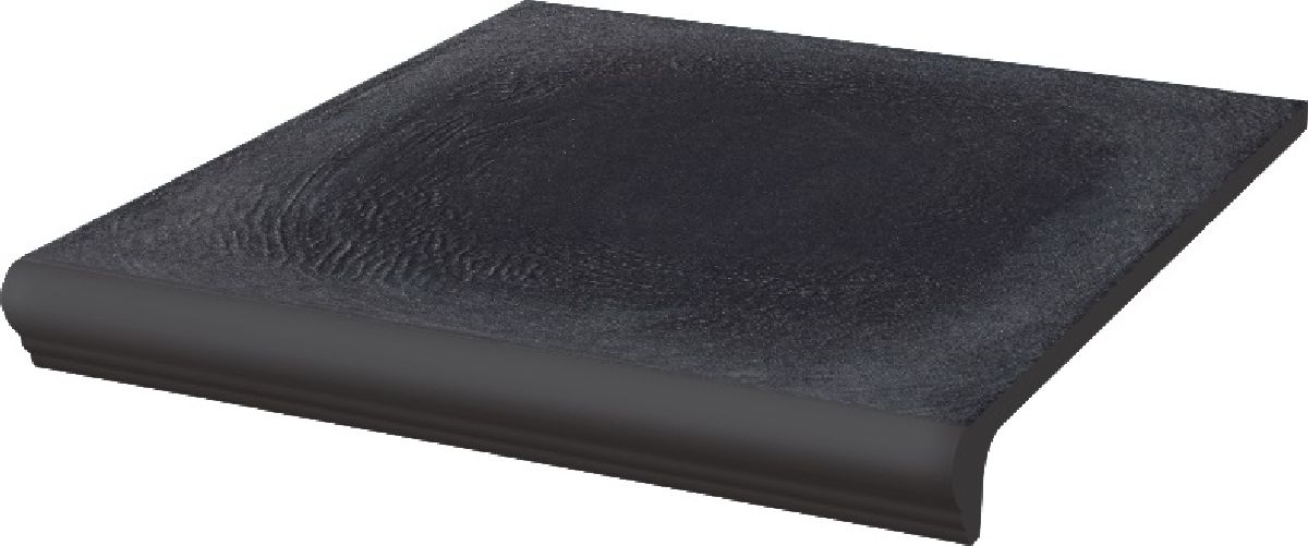 Paradyż Bazalto stopnica 30x33 cm STR prosta kapinos grafitowy mat