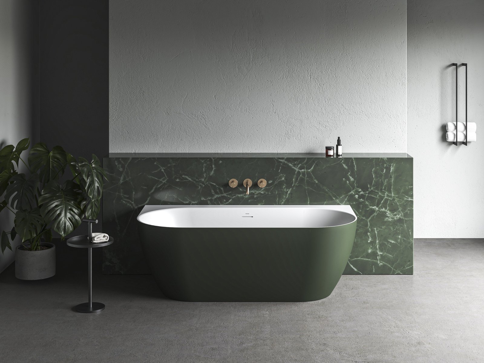 Ravak Freedom W Tec wanna wolnostojąca 170x87 cm Grey Green/biały CE31200000