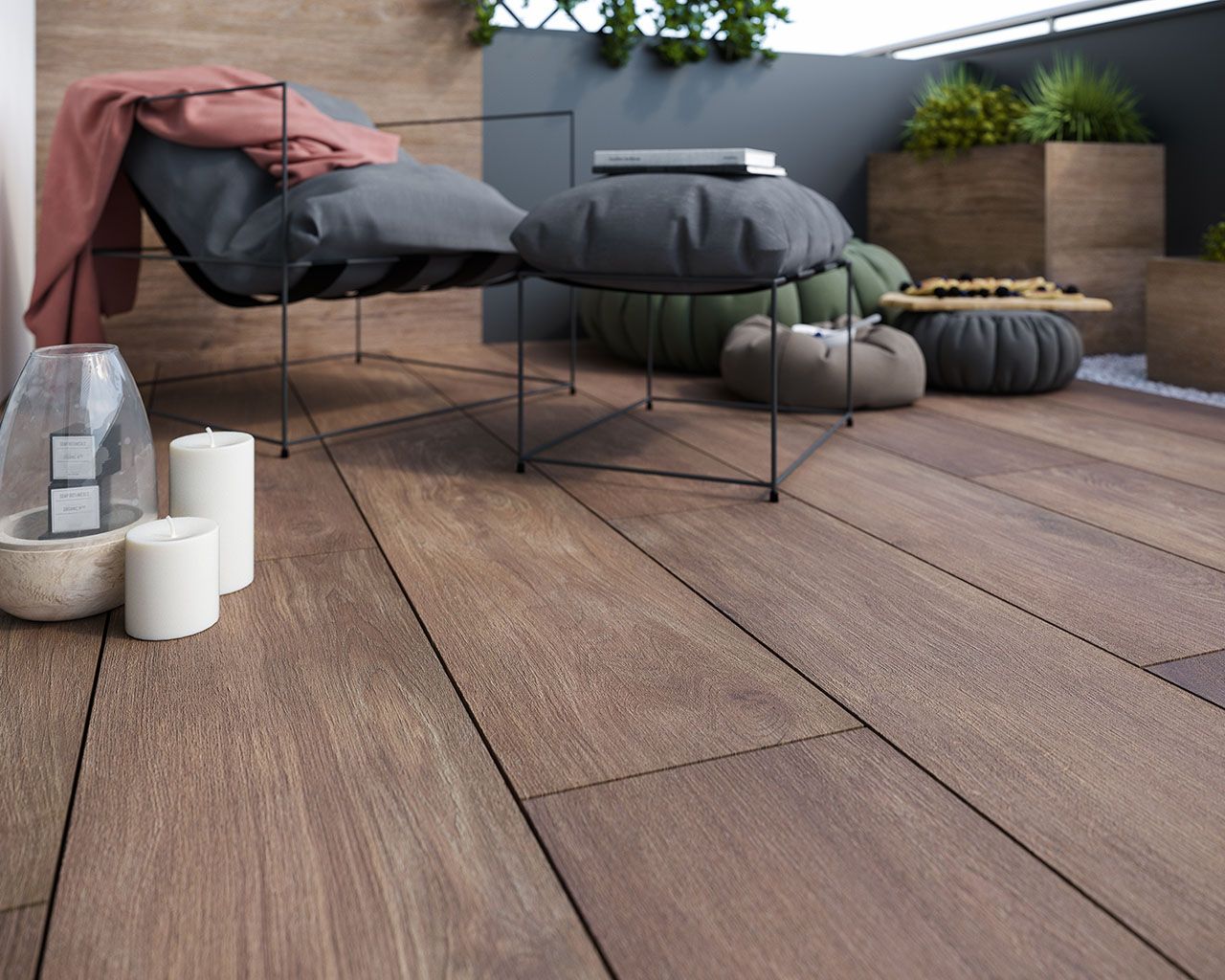 Paradyż Willow płytka tarasowa 119,5x29,5 cm brązowa