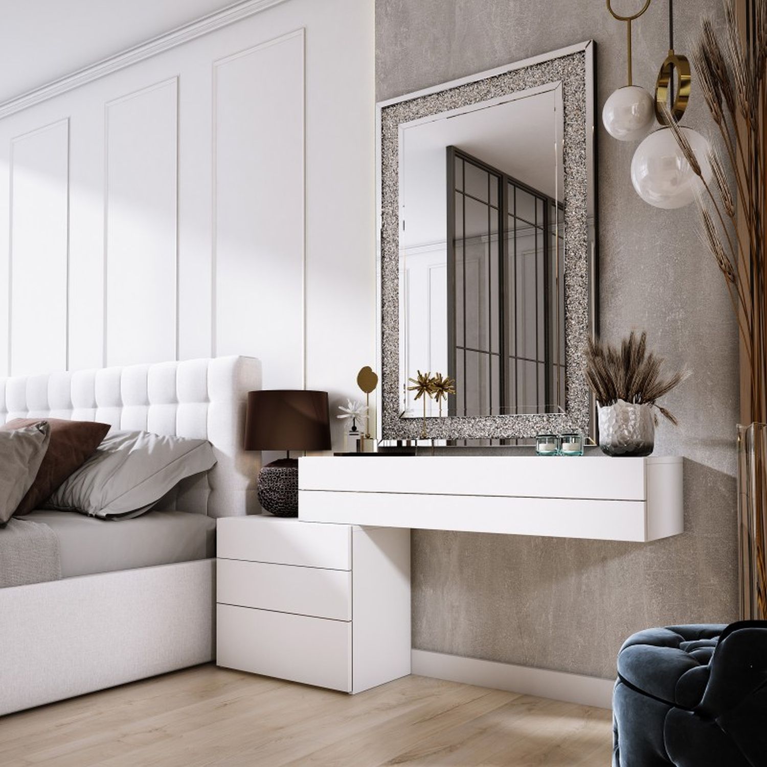 Ars Longa Giuliano lustro 80x120 cm kryształy GIULIANOLUSTRO