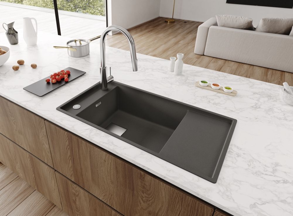 Franke Fresno FSG 611-88 zlewozmywak granitowy 87,7x49,5 cm łupkowy szary 114.0716.334