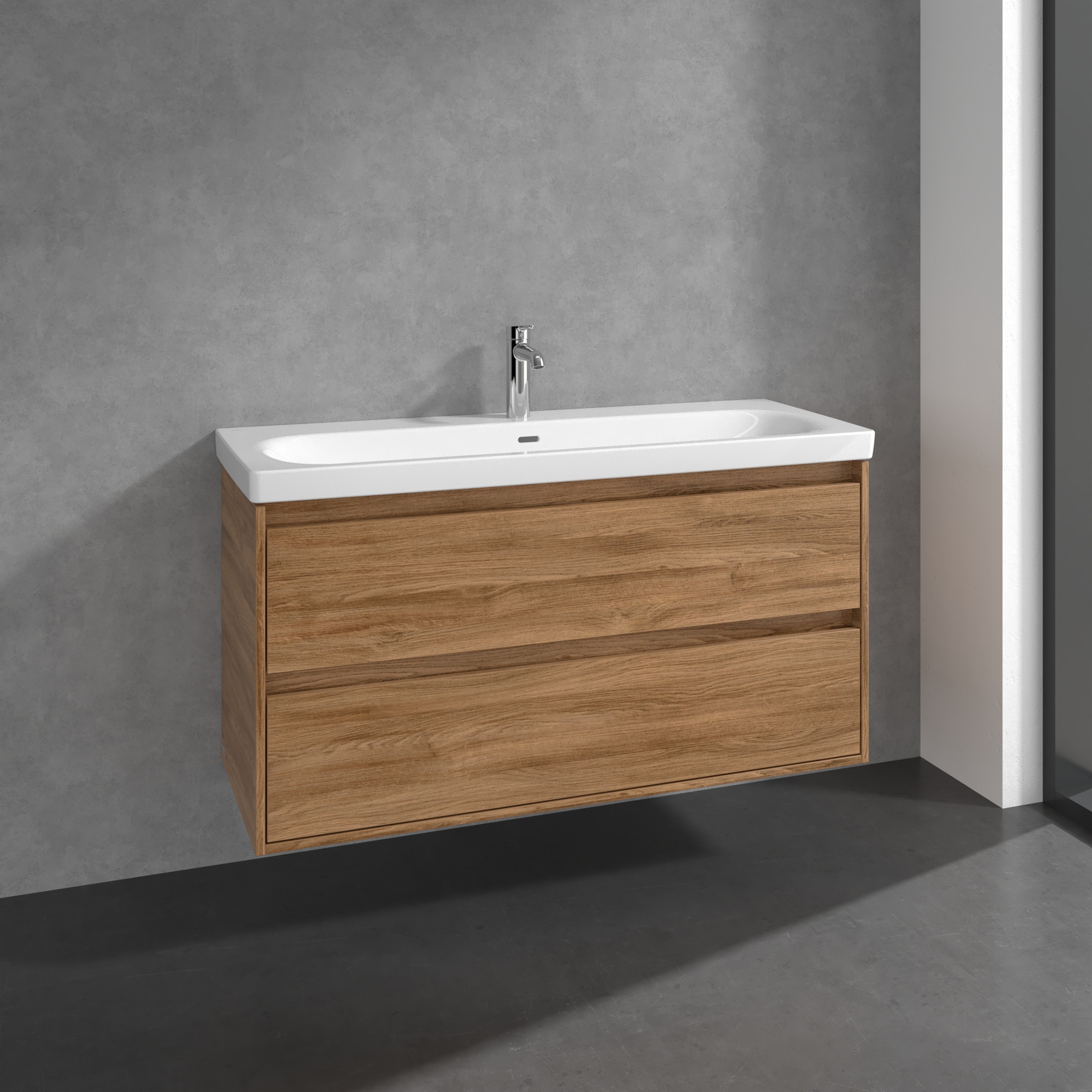 Villeroy & Boch Skyla szafka 117,2x43,9x59,6 cm podumywalkowa wisząca Oak Kansas C80000RH