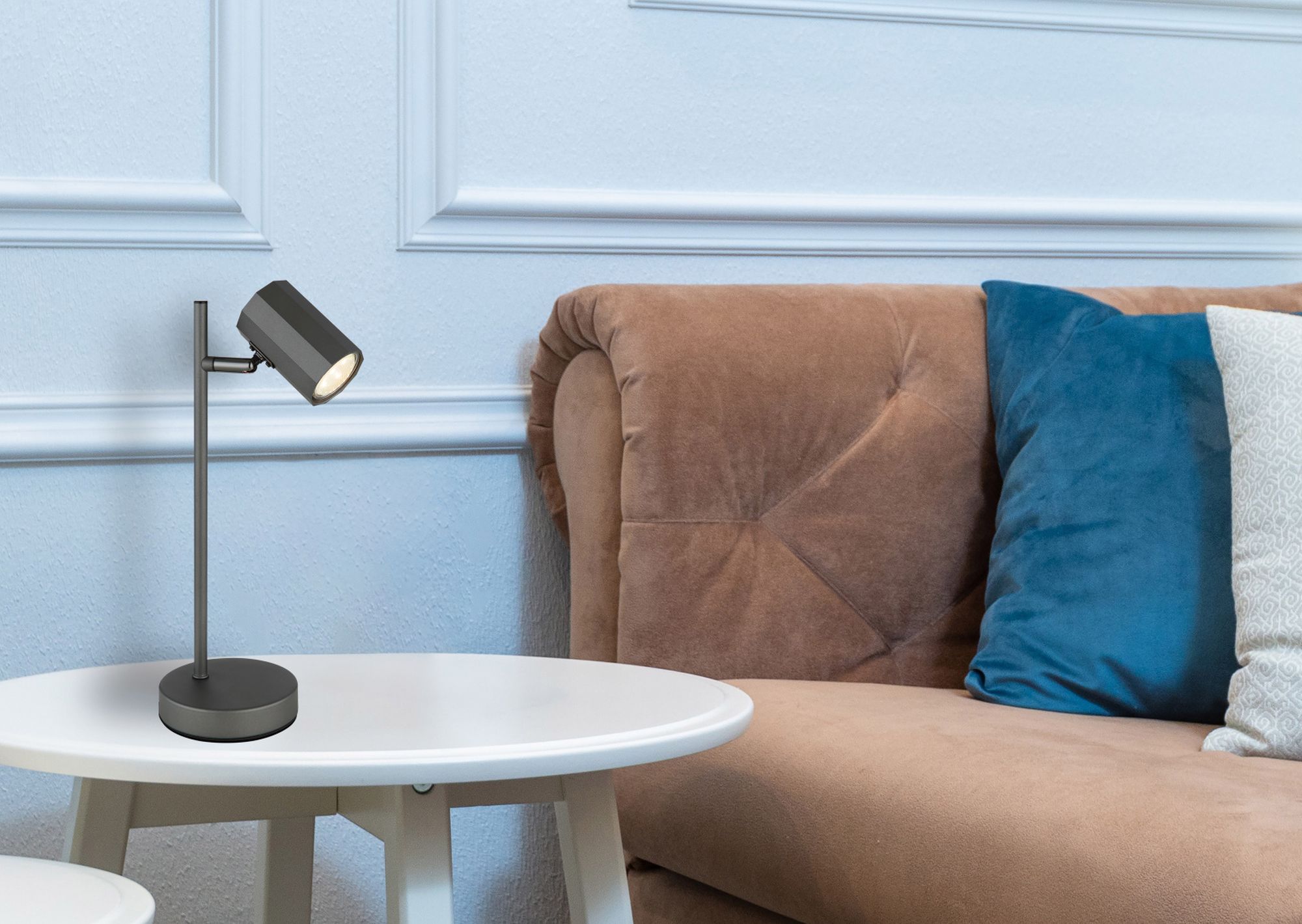 Globo Lighting James lampa biurkowa 1x5 W szara 57918T