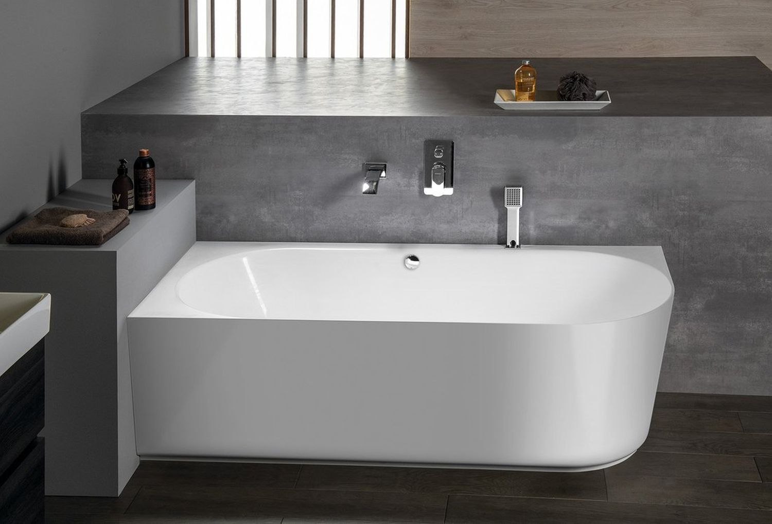 Polysan Sussi wanna wolnostojąca 160x70 cm przyścienna narożna lewa biała 90191L