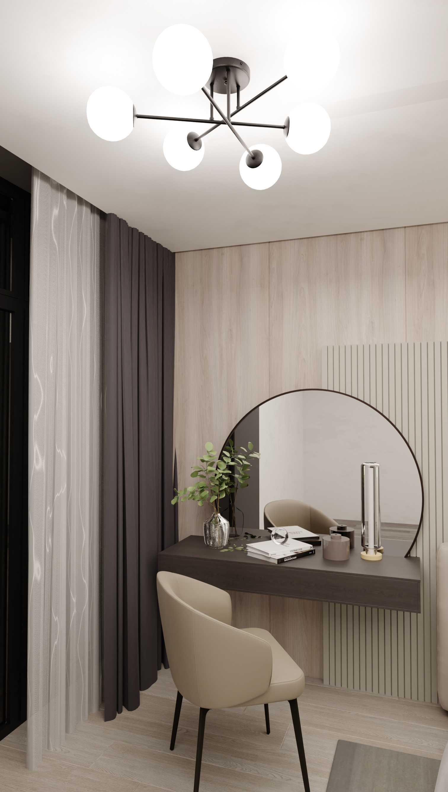 Emibig Roma lampa podsufitowa 6x10 W czarna 1232/6