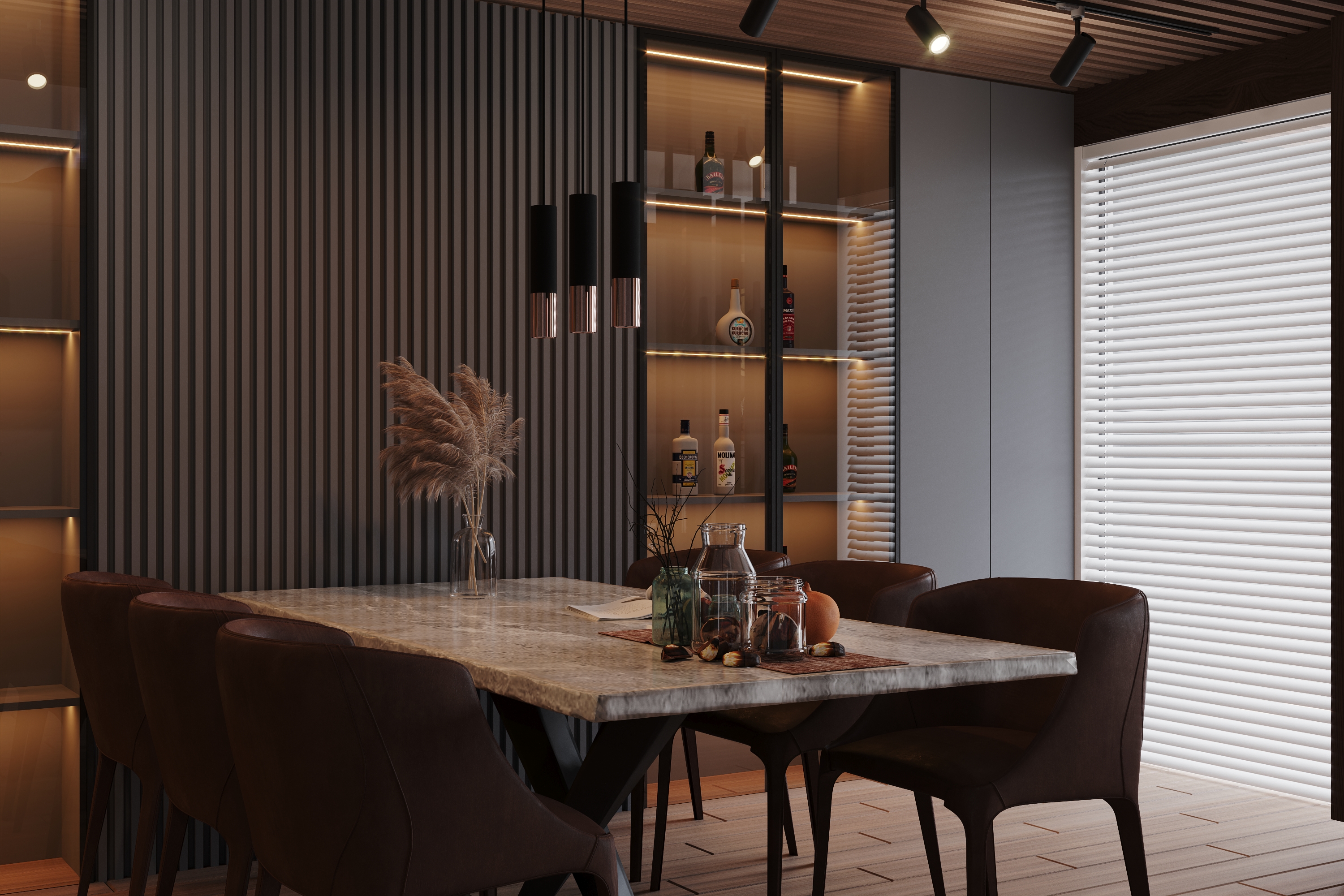 Sollux Lighting Loopez lampa wisząca 3x40W czarna/miedź SL.0948