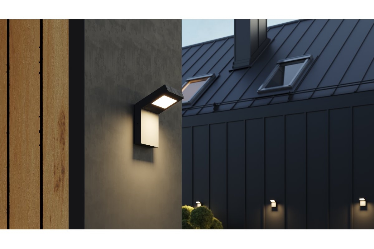 GTV London kinkiet zewnętrzny 1x10 W czarny LD-LON10WA-10