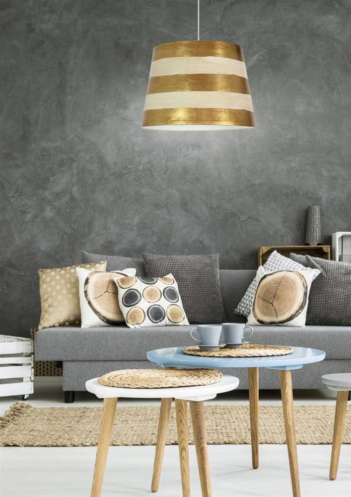 Candellux Americano lampa wisząca 1x60W beżowa/złota 31-32324