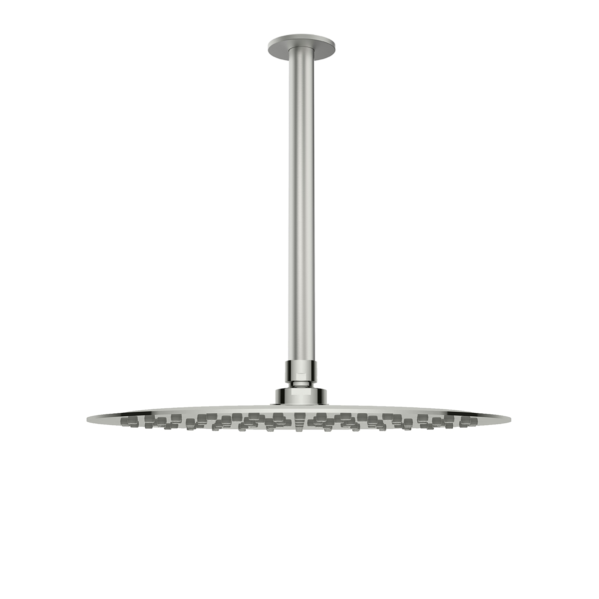 Oltens Vindel deszczownica 30x30 cm okrągła z ramieniem sufitowym Aera nikiel 36081910