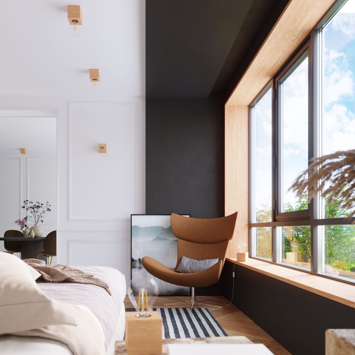 Sollux Lighting Ariz lampa biurkowa 1x60 W drewno SL.0677