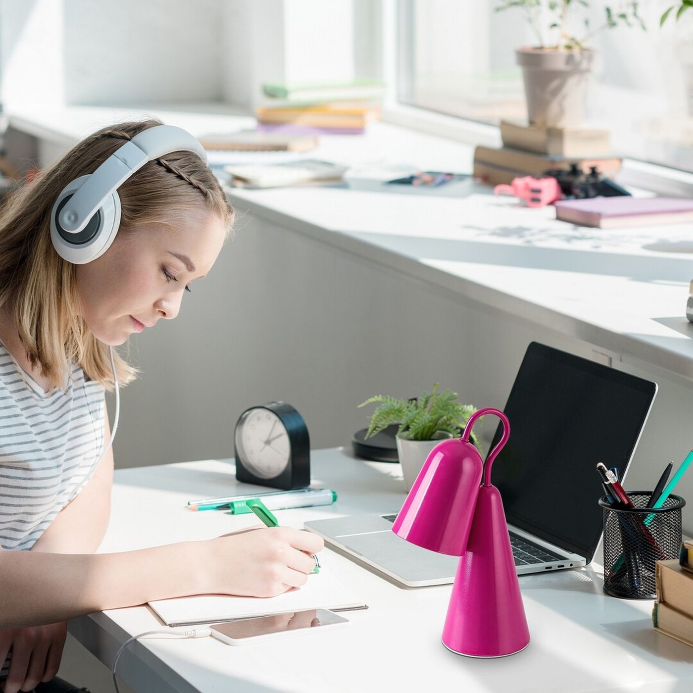 Rabalux Rabal lampa biurkowa 1x4 W różowa 74224