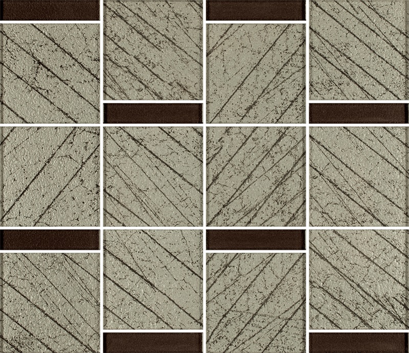 Paradyż mozaika ścienna 25,7x29,8 cm uniwersalna szklana ramones brązowa