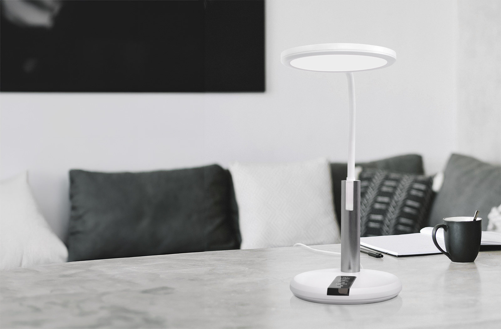 Kaja Eris lampa biurkowa 1x12 W biała K-BL1513ABIAŁY