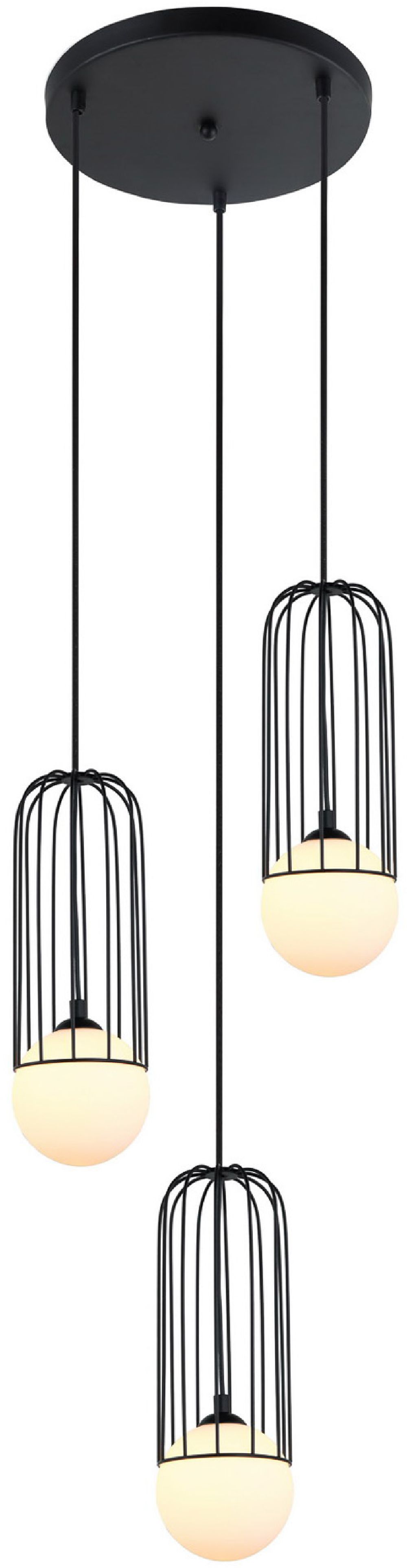 Italux Simon lampa wisząca 3x25 W czarna MDM-3938/3 BK