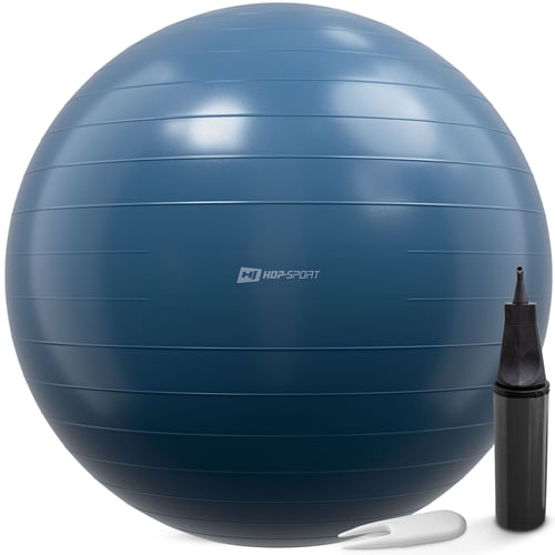 Piłka fitness 85cm z pompką - niebieska
