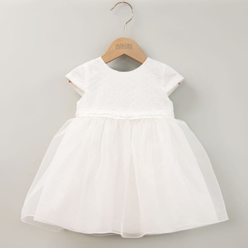 Sukienka dla dziewczynki do chrztu ecru Premium 44/20